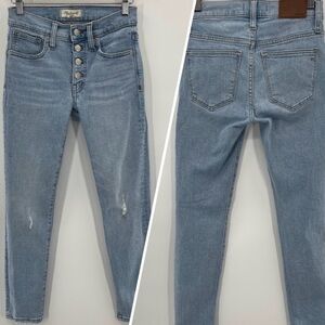 Madewell 9” High Rise Skinny Jeans in Light Blue 24